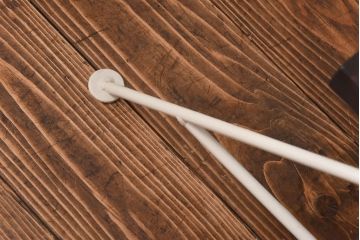 ラフジュ工房オリジナル　ホワイト　ペイント薄型アイアンラック【中】(陳列棚、飾り棚)